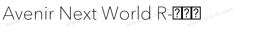 Avenir Next World R字体转换